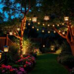 Stylowe oświetlenie ogrodu: pomysły z lampami, girlandami i latarniami