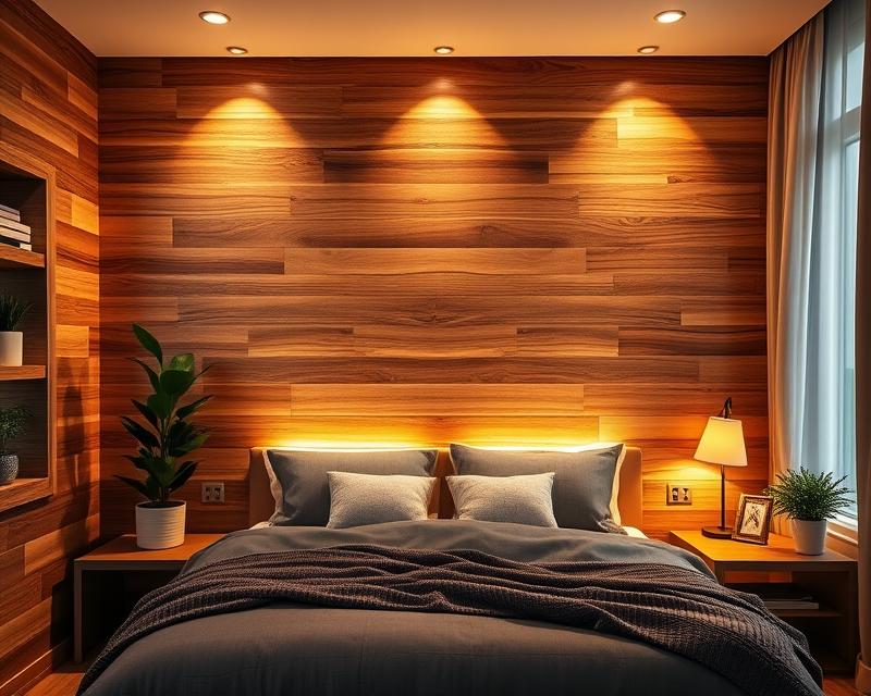 Drewniana ściana w sypialni: dekoracje, style i aranżacje wnętrz