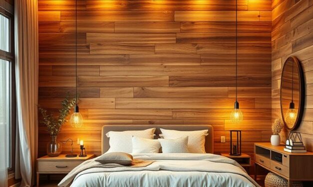 Drewniana ściana w sypialni: inspiracje, style i aranżacje wnętrz