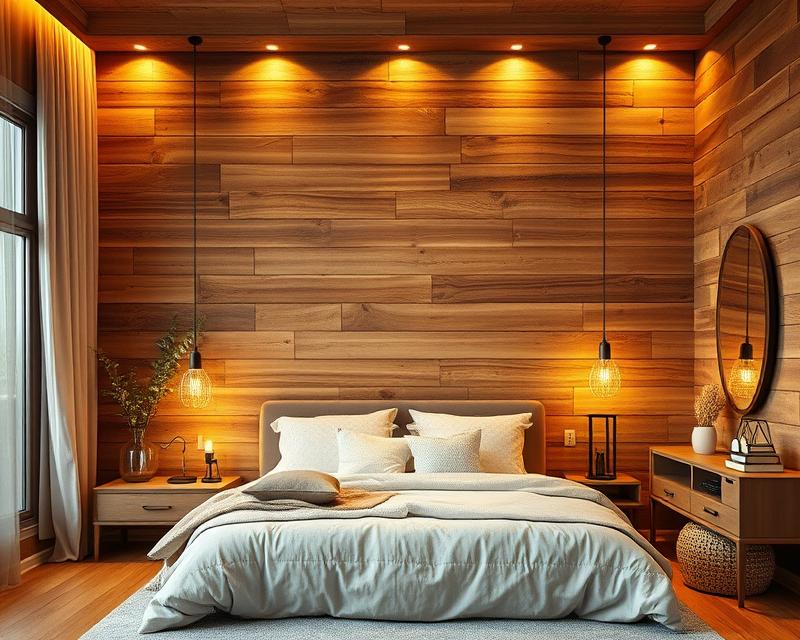 Drewniana ściana w sypialni: inspiracje, style i aranżacje wnętrz
