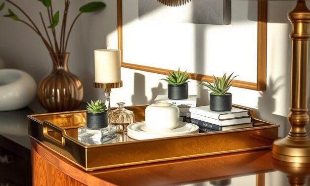 Tacka dekoracyjna na komodzie jako organizer i dekoracja – praktyczne pomysły na porządek i styl