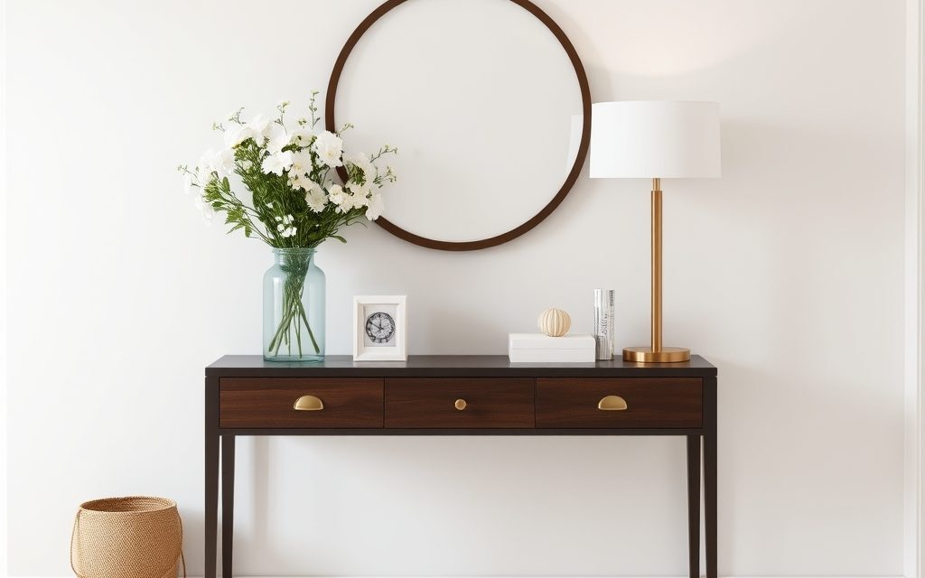 Dekoracje na komodę w przedpokoju: jak łączyć styl z funkcjonalnością i uniknąć chaosu