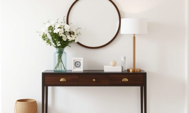 Dekoracje na komodę w przedpokoju: jak łączyć styl z funkcjonalnością i uniknąć chaosu